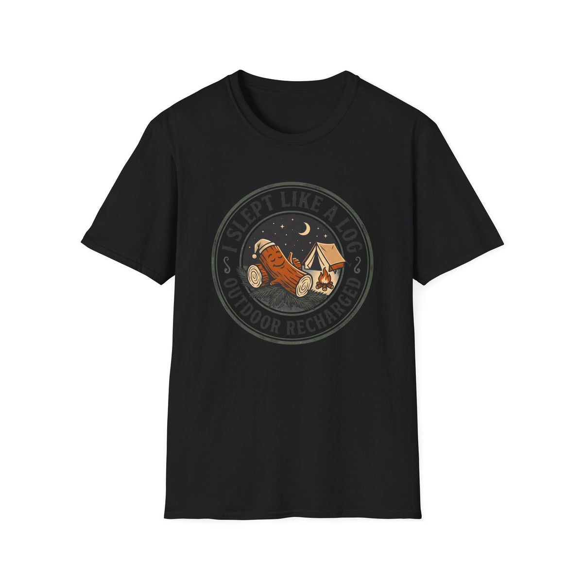 I slept like a log – Adventure Graphic Cartoon Art T-Shirt