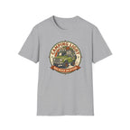 Camping light was never an option – Adventure Graphic Badge Art T-Shirt