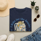 T-Shirt — I Hike for the Snacks Graphic Tee (Backpack Raccoon)