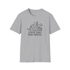 Leave only paws prints cougar – Adventure Graphic Line Art T-Shirt