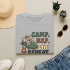Camp nap eat repeat koala – Adventure Graphic Cartoon Art T-Shirt