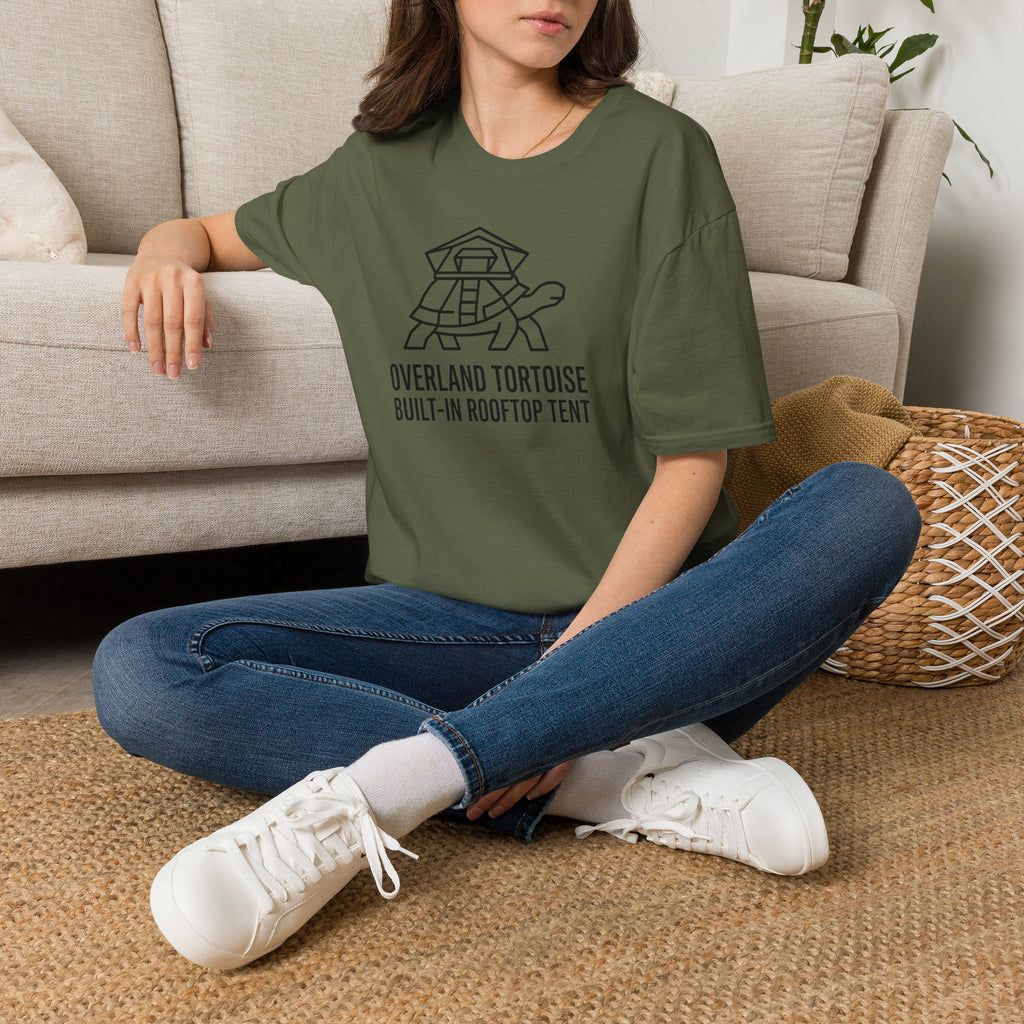 Overland tortoise – Adventure Graphic Line Art T-Shirt