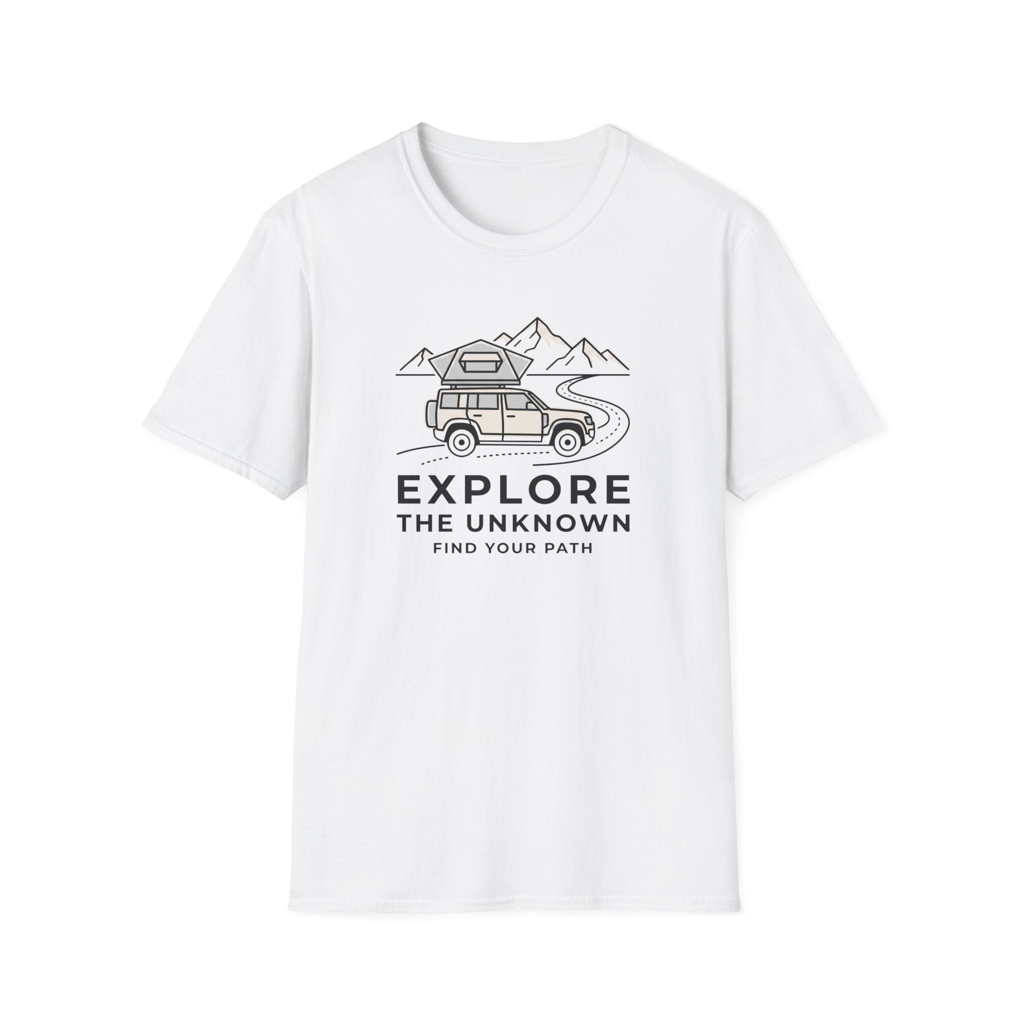 Explore the unknown find your path – Adventure Graphic Line Art T-Shirt