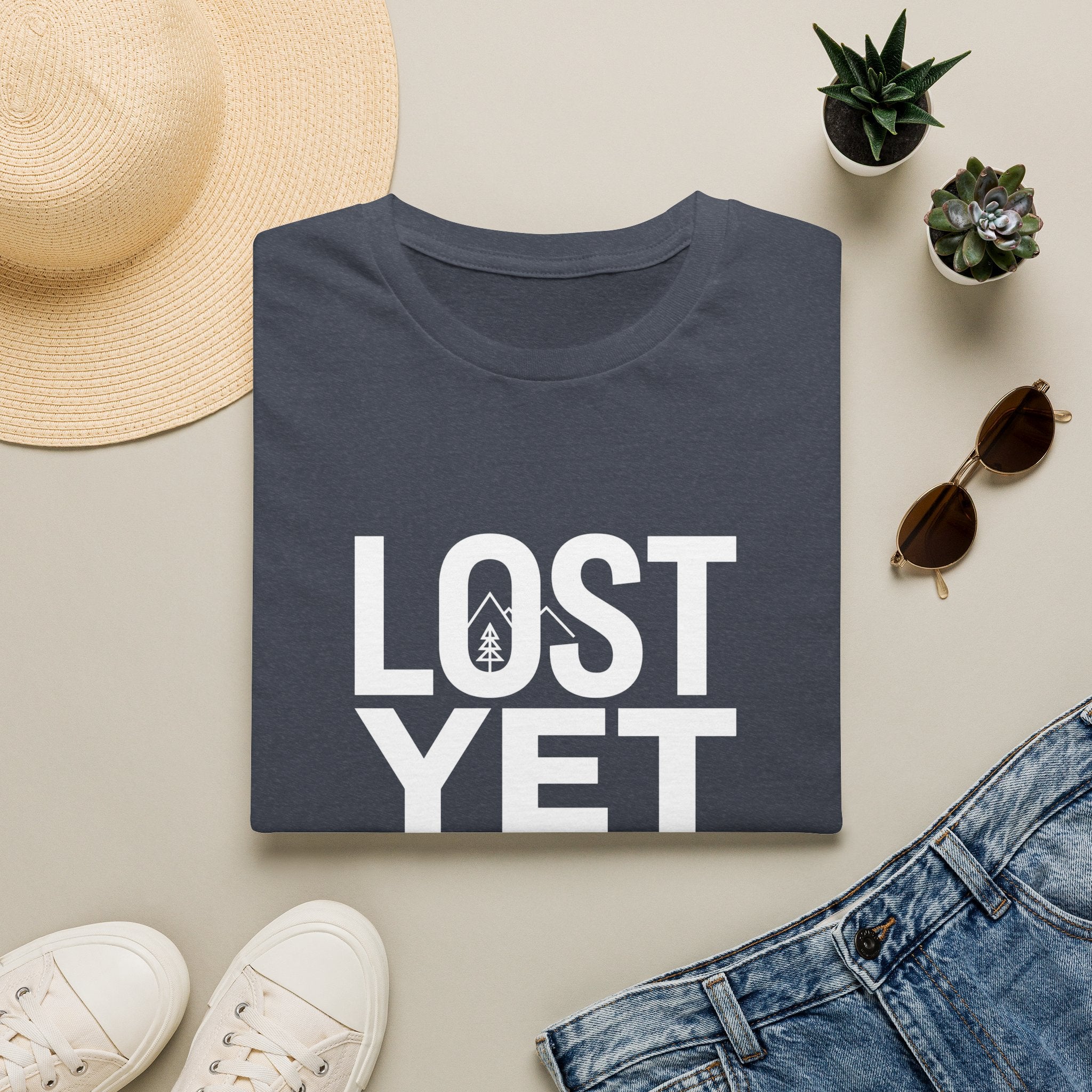 Lost Yet Found Text T-Shirt