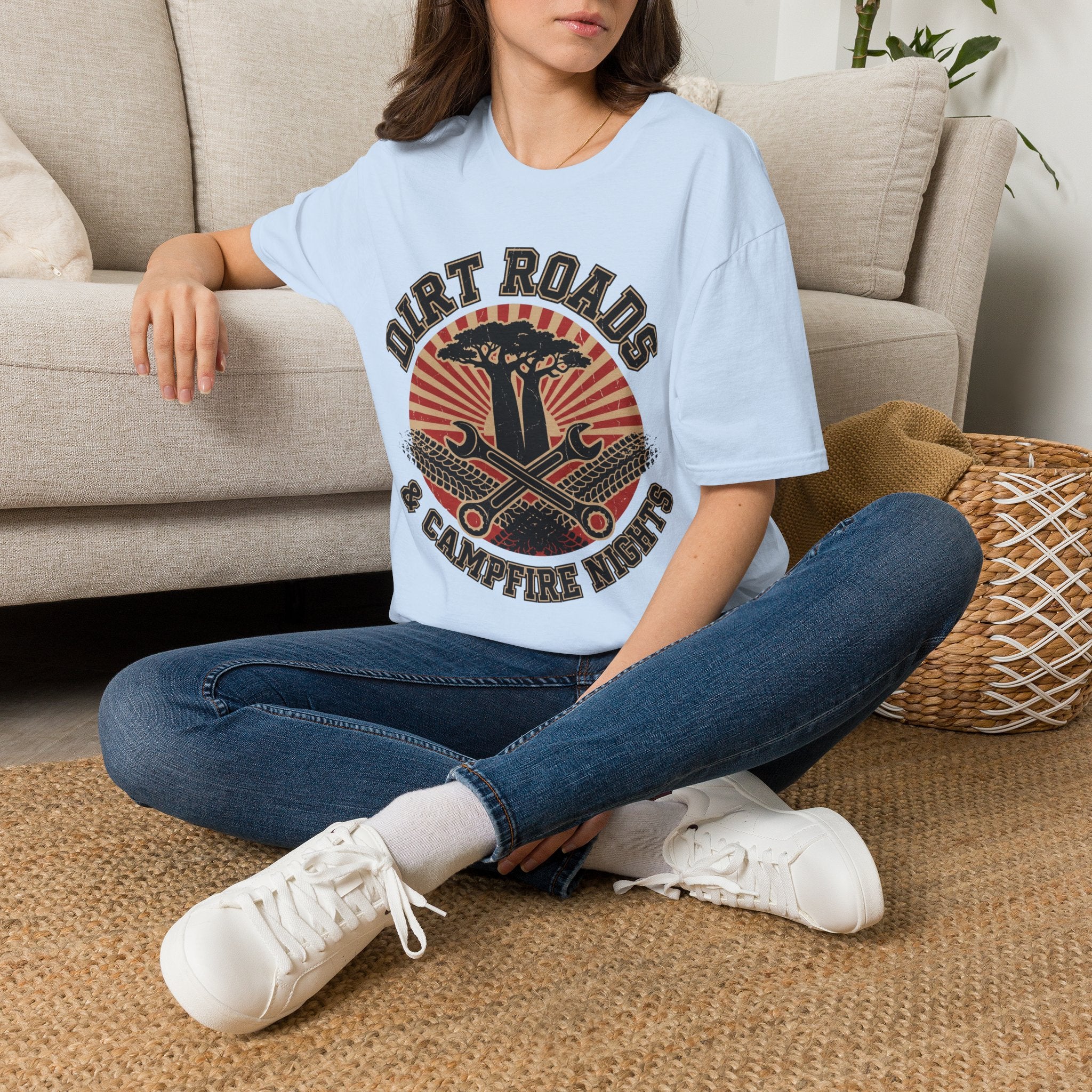 Dirt roads and campfire nights – Adventure Graphic T-Shirt