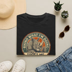 Rhino what I am doing – Adventure Graphic Badge Art T-Shirt