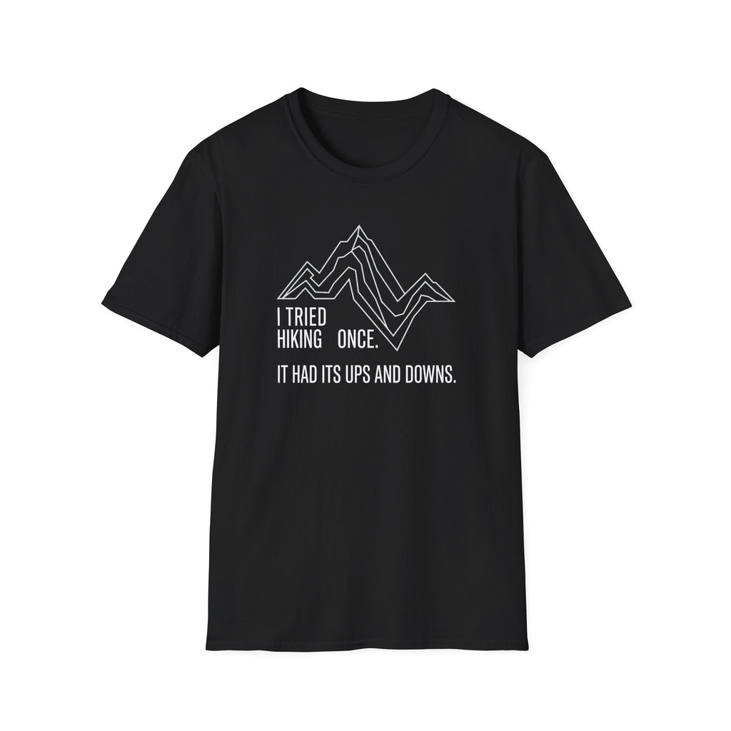 Hiking ups and downs – Adventure Graphic Line Art T-Shirt