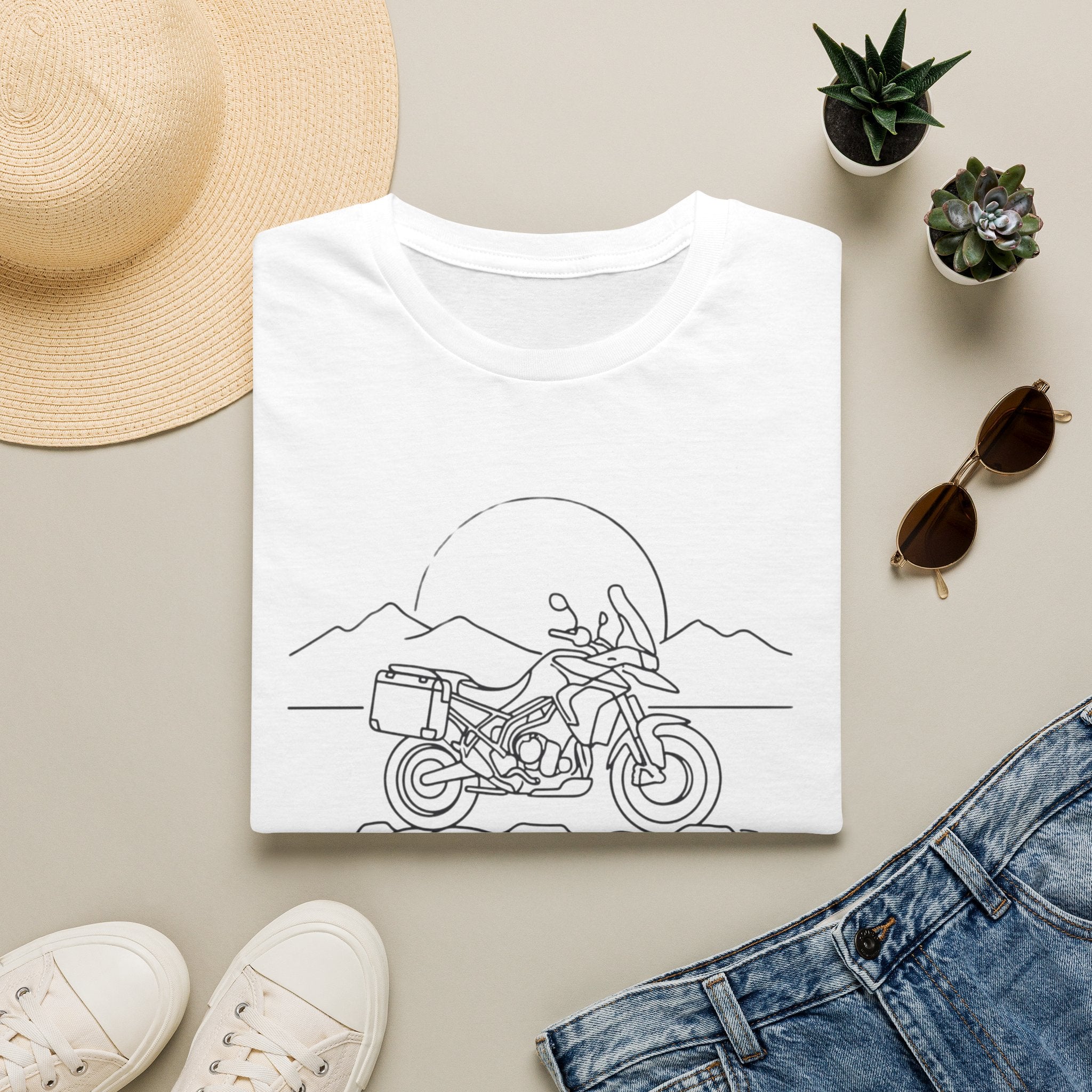 Find your way out bike – Adventure Graphic Line Art T-Shirt