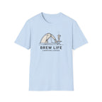 Brew life campfire coffee – Adventure Graphic Line Art T-Shirt