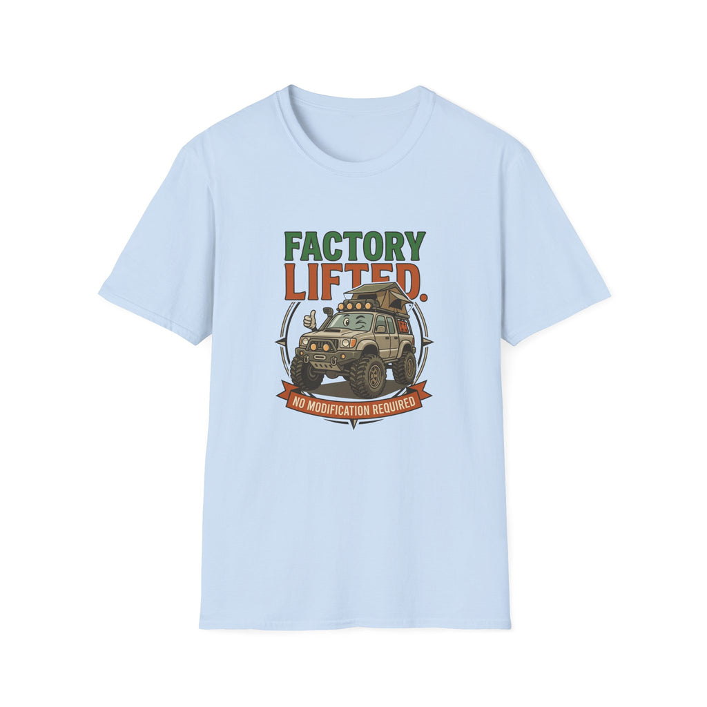 Factory lifted 4x4 – Adventure Graphic Cartoon Art T-Shirt
