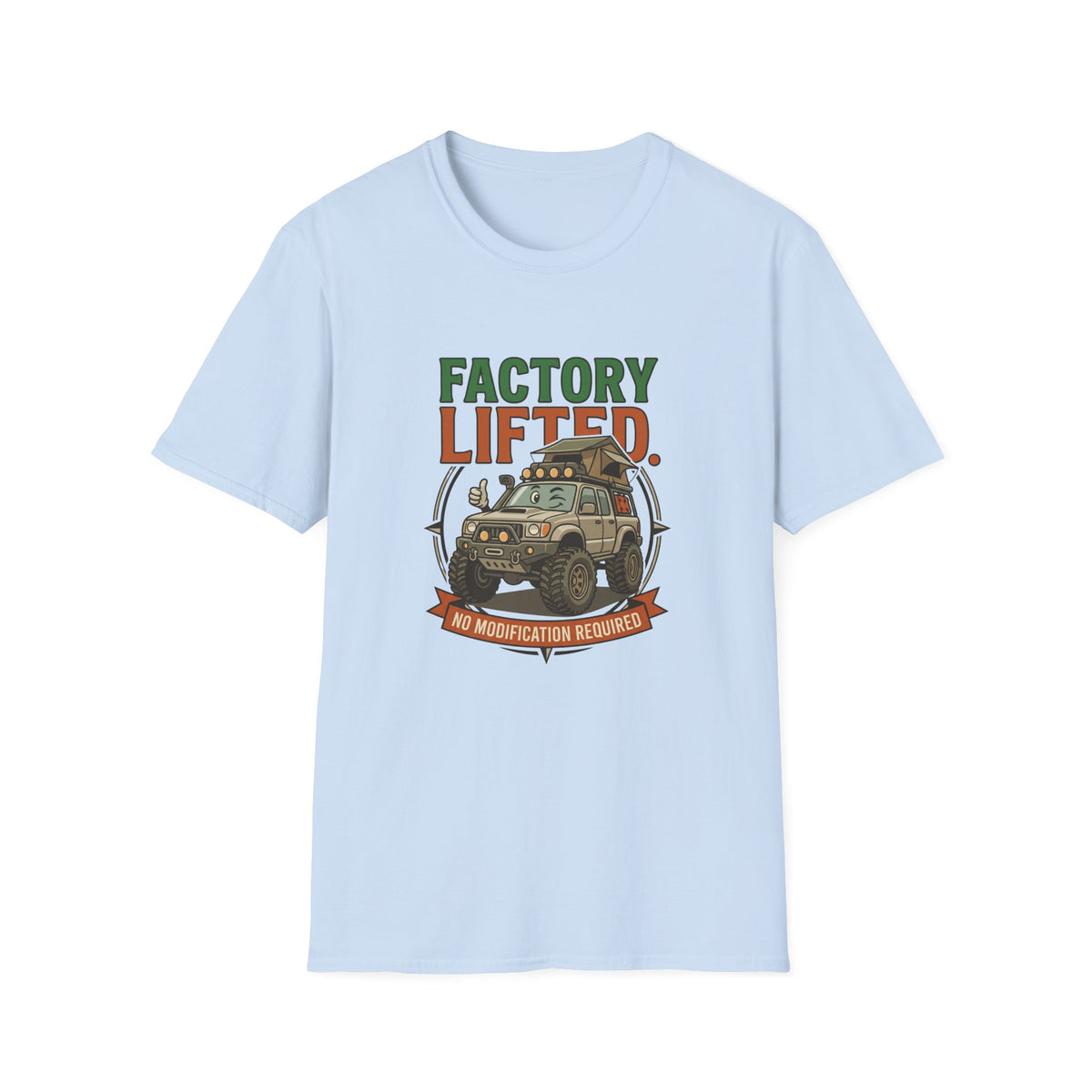 Factory lifted 4x4 – Adventure Graphic Cartoon Art T-Shirt