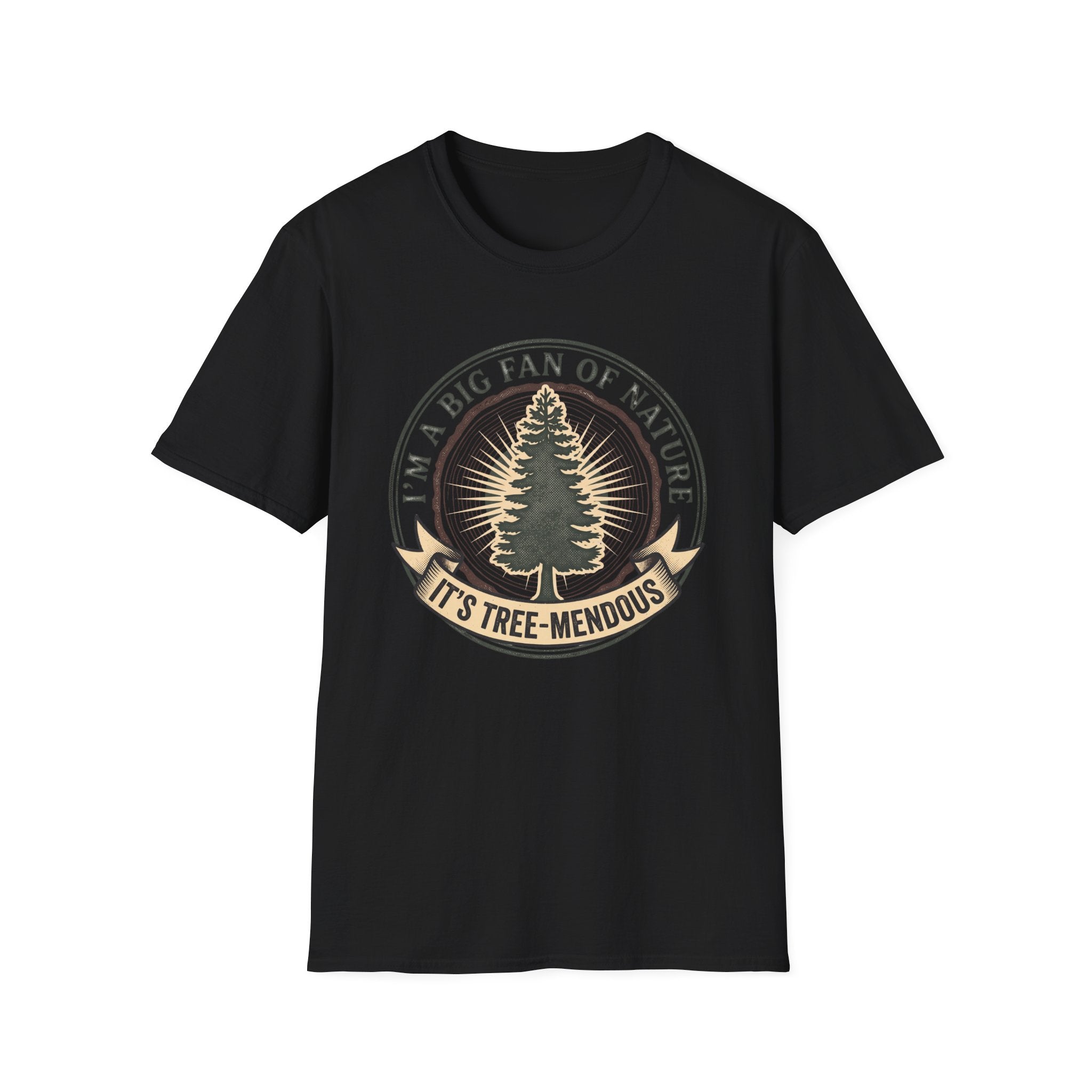 Big fan of nature its treemendous – Adventure Graphic Badge Art T-Shirt