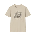 Leave only paws prints cougar – Adventure Graphic Line Art T-Shirt