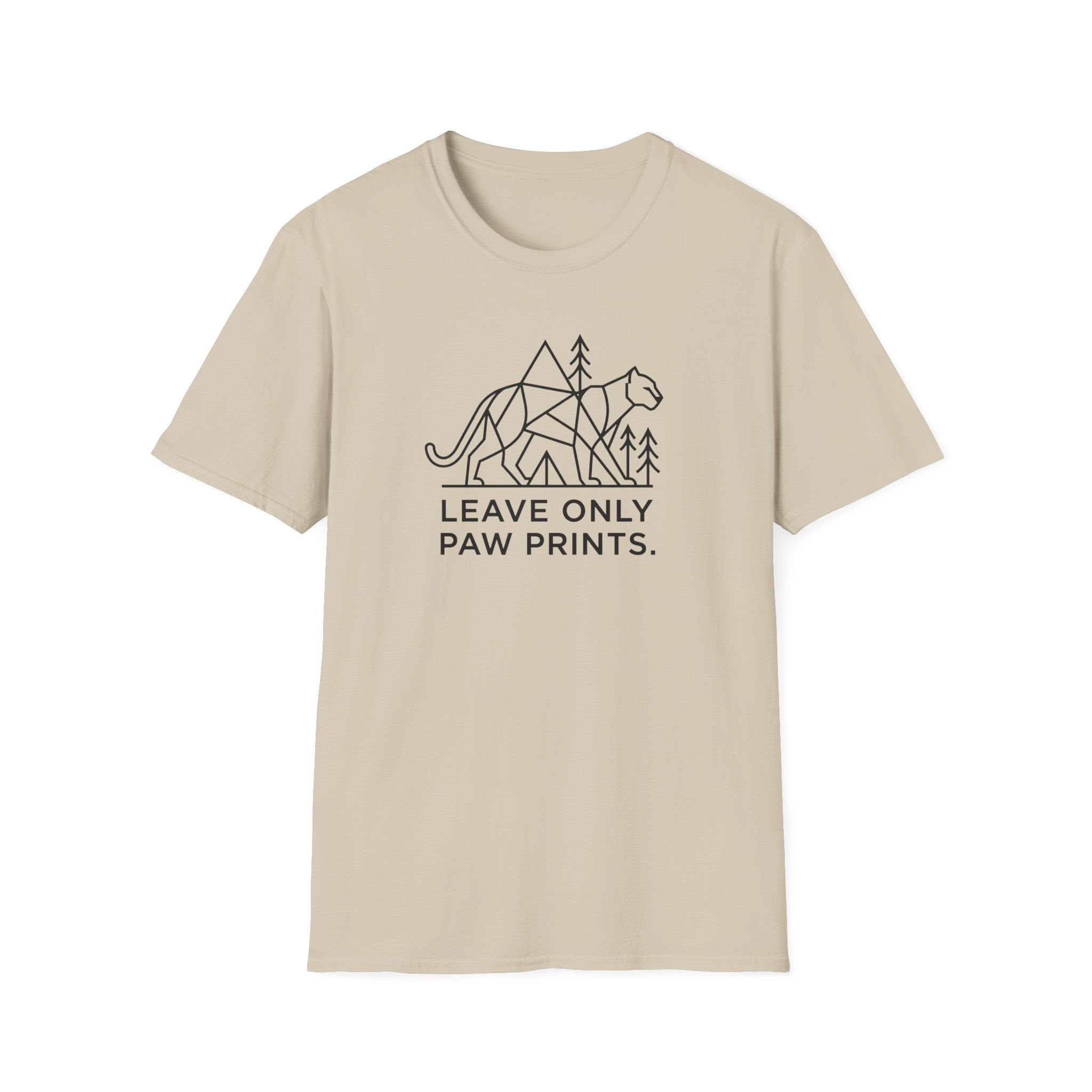 Leave only paws prints cougar – Adventure Graphic Line Art T-Shirt