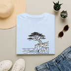 Oceans edge coastal life – Adventure Graphic Line Art T-Shirt