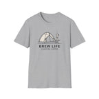 Brew life campfire coffee – Adventure Graphic Line Art T-Shirt
