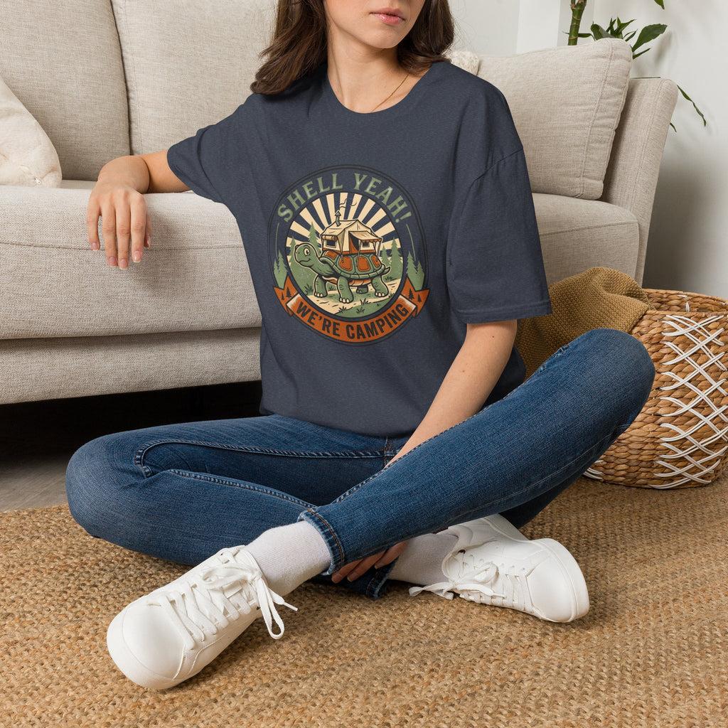 Shell yeah overland tortoise – Adventure Graphic Badge Art T-Shirt