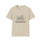Find your way out bike – Adventure Graphic Line Art T-Shirt