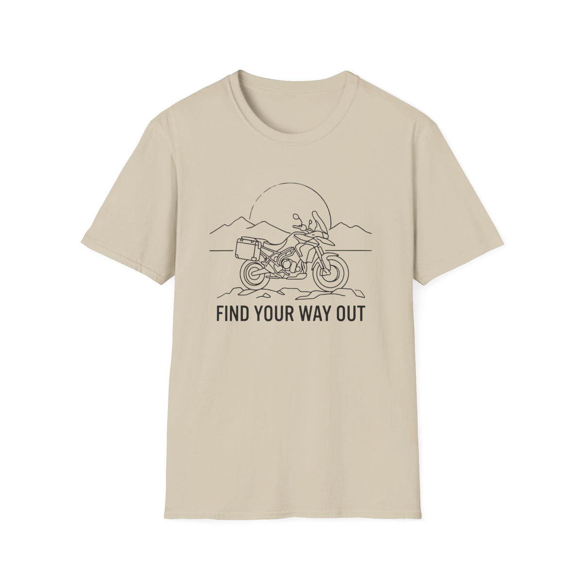 Find your way out bike – Adventure Graphic Line Art T-Shirt