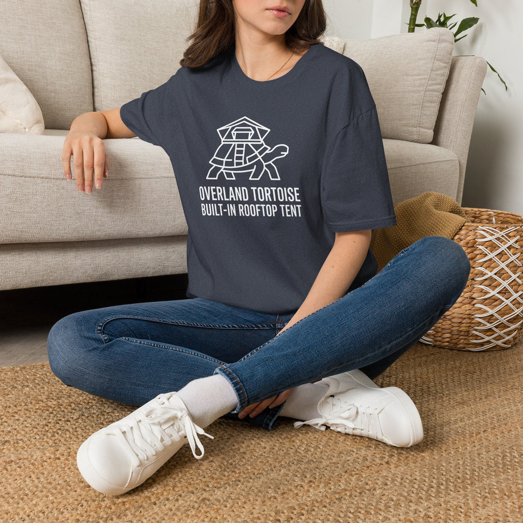 Overland tortoise – Adventure Graphic Line Art T-Shirt