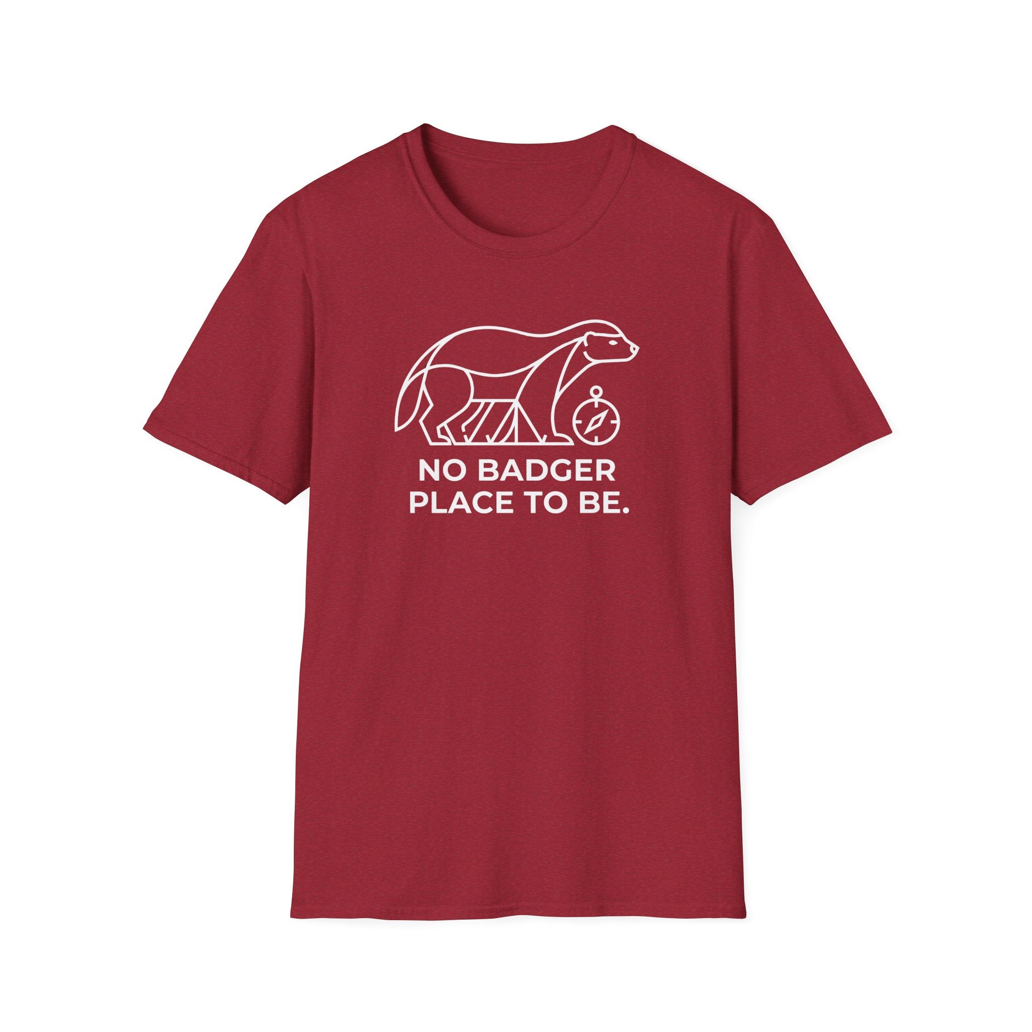 No badger place to be – Adventure Graphic Line Art T-Shirt