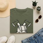 Axe and pack gear up – Adventure Graphic Line Art T-Shirt