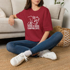 Rhino a good camping spot – Adventure Graphic Line Art T-Shirt