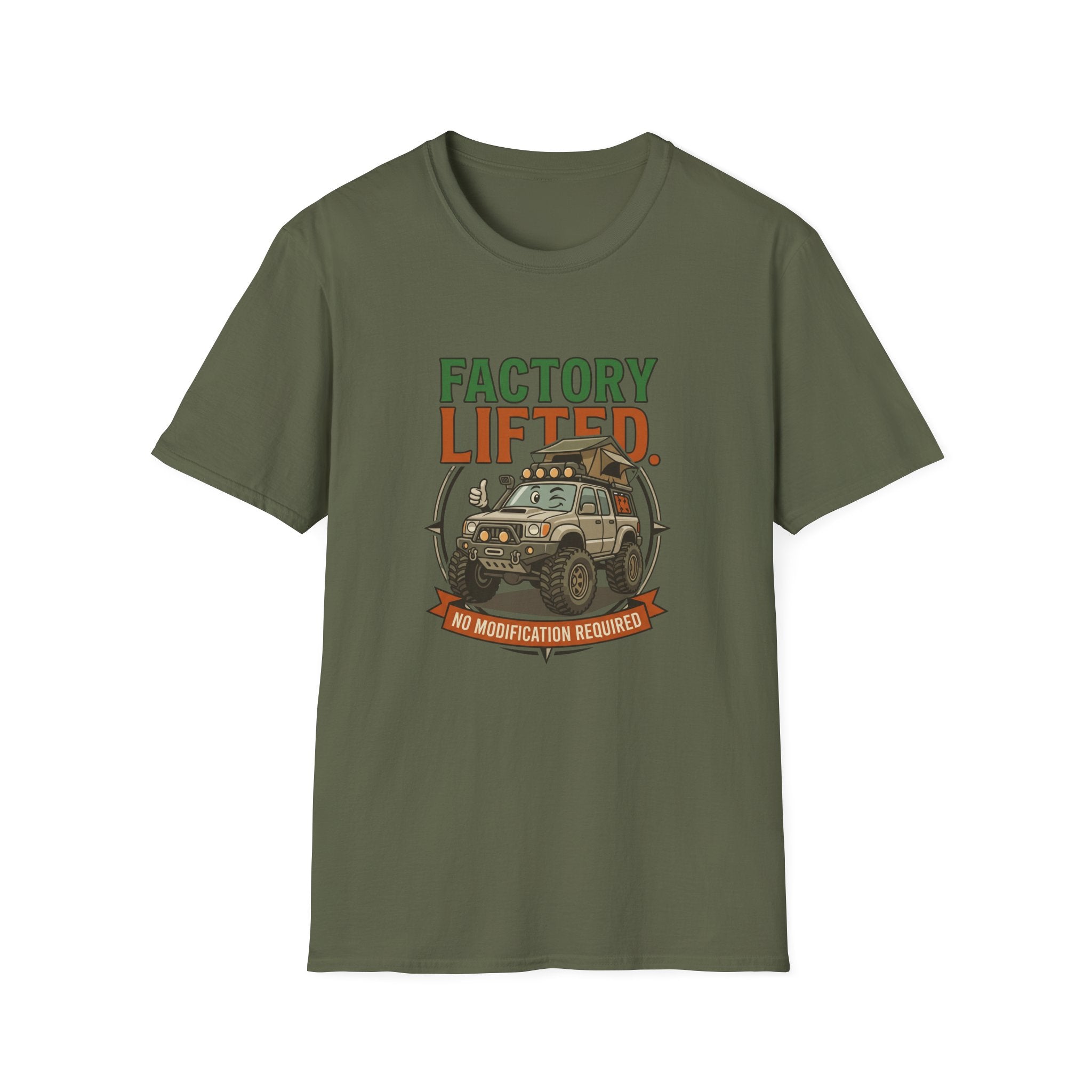 Factory lifted 4x4 – Adventure Graphic Cartoon Art T-Shirt