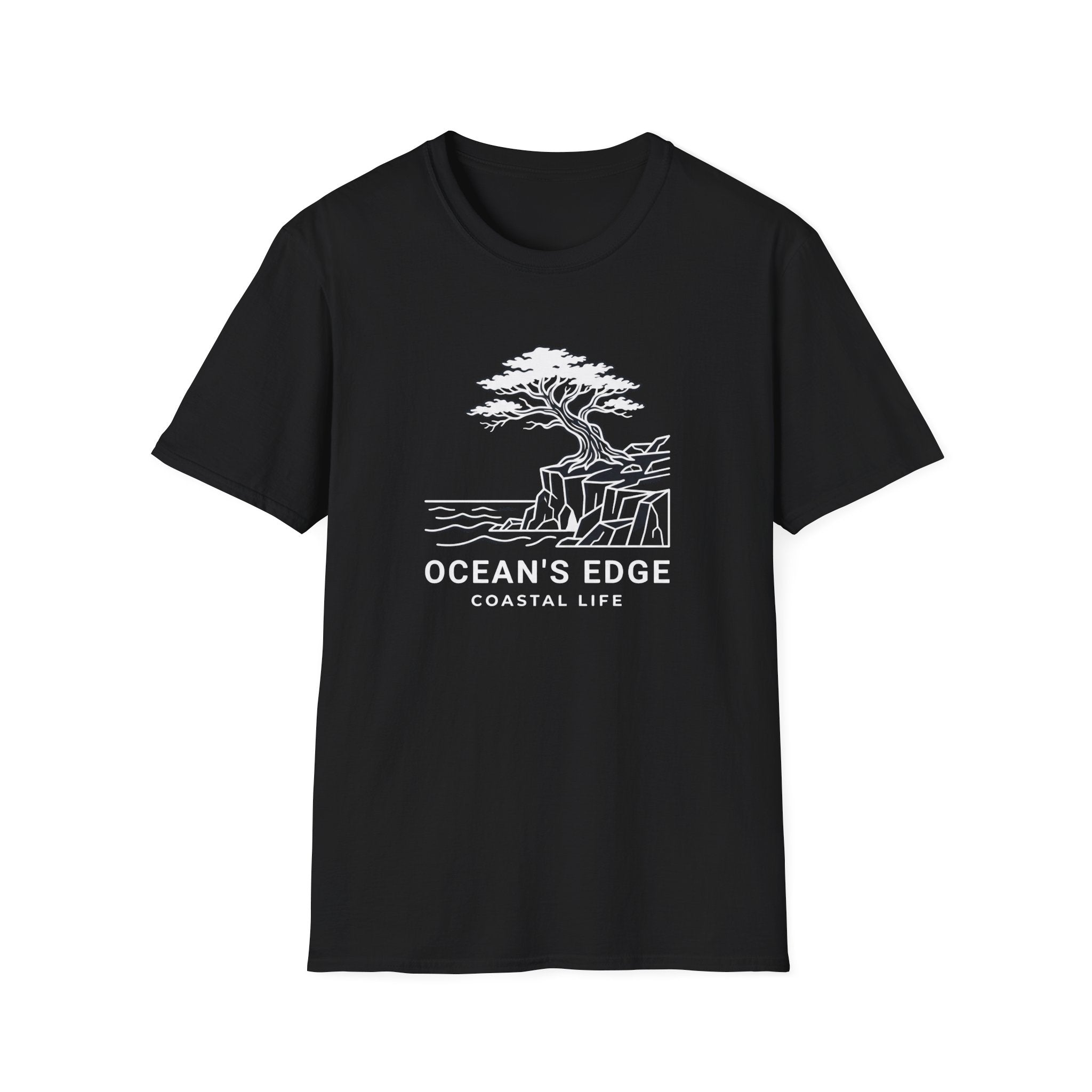 Oceans edge coastal life – Adventure Graphic Line Art T-Shirt
