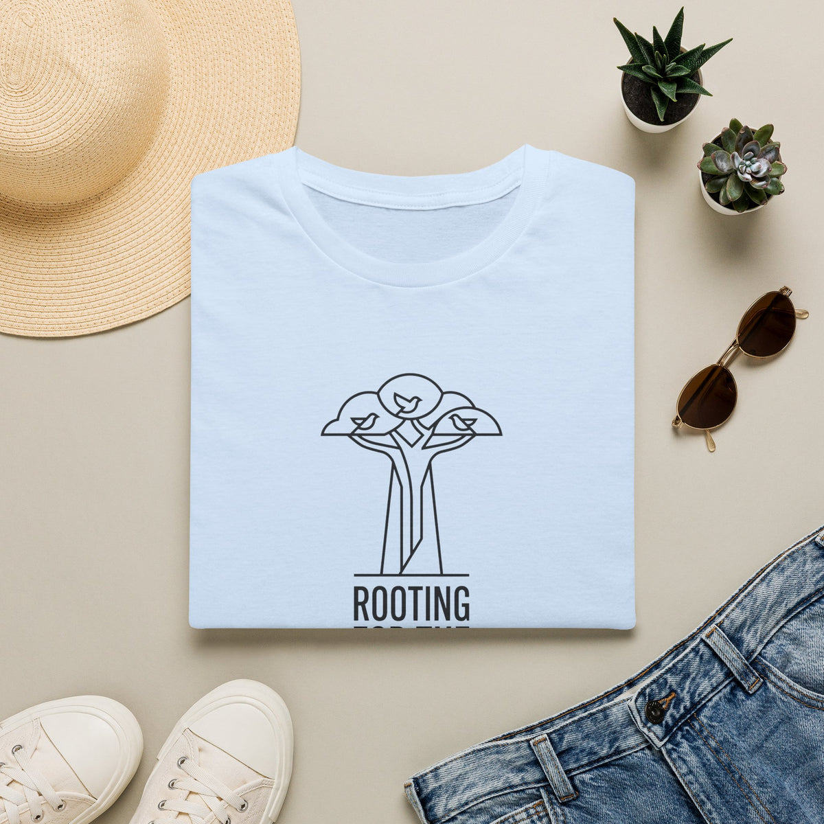 Rooting for trees – Adventure Graphic Line Art T-Shirt