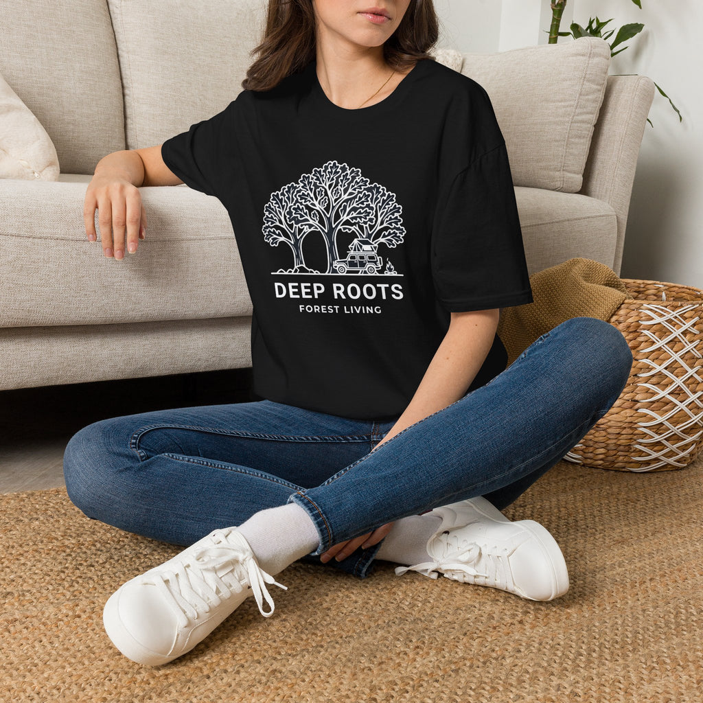 Deep roots forest living – Adventure Graphic Line Art T-Shirt