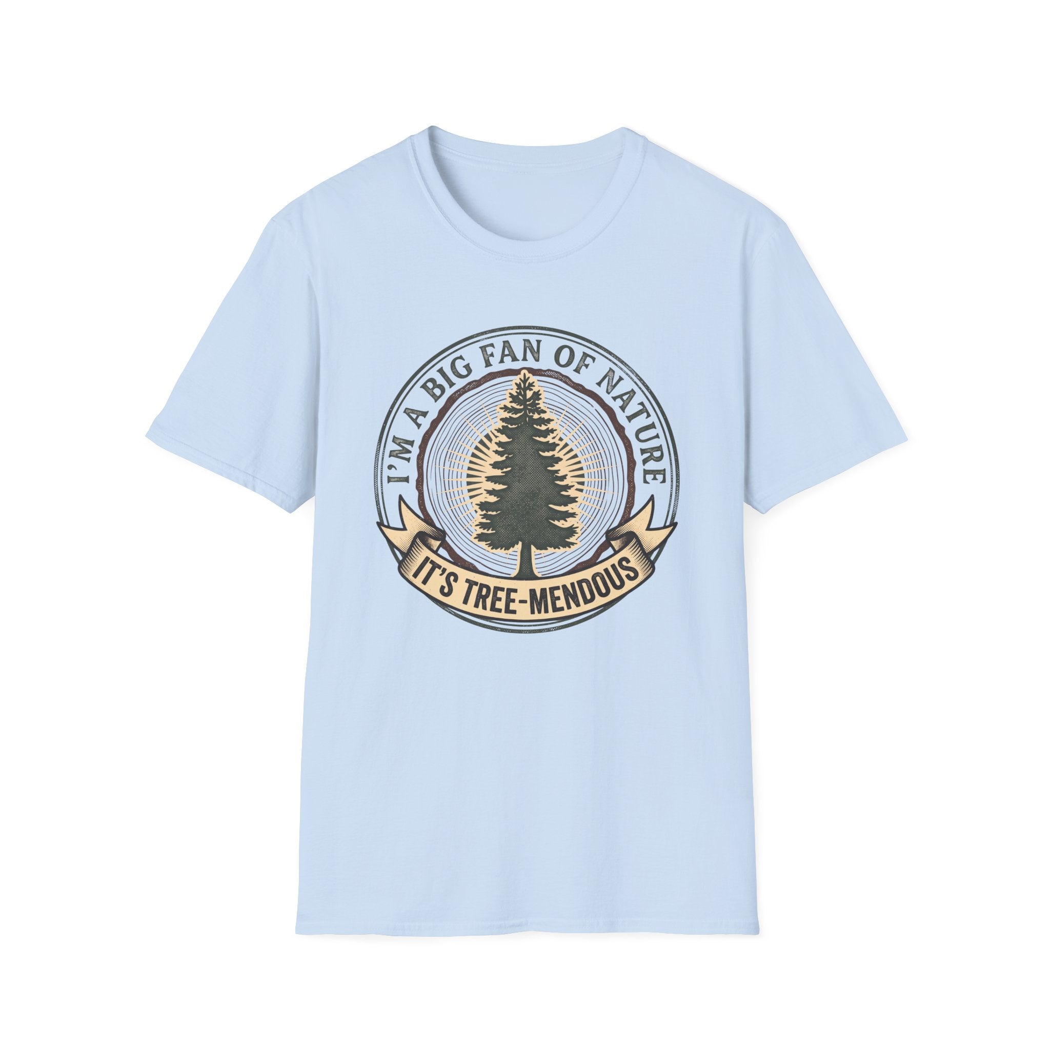 Big fan of nature its treemendous – Adventure Graphic Badge Art T-Shirt