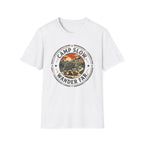 Camp slow wander far tortoise – Adventure Graphic Badge Art T-Shirt