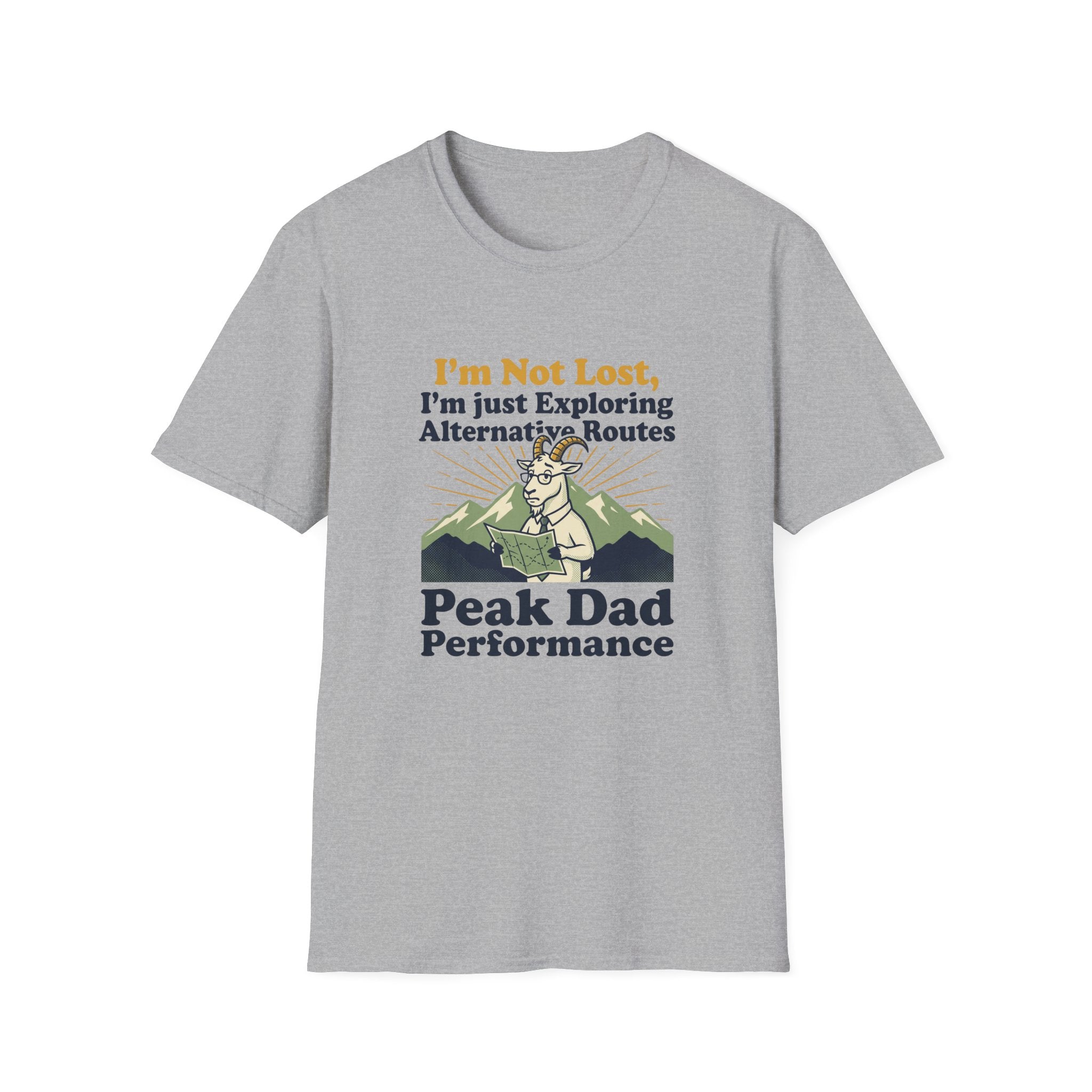 I am not lost Dad goat – Adventure Graphic Badge Art T-Shirt