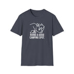Rhino a good camping spot – Adventure Graphic Line Art T-Shirt