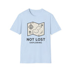 Not lost exploring – Adventure Graphic Line Art T-Shirt