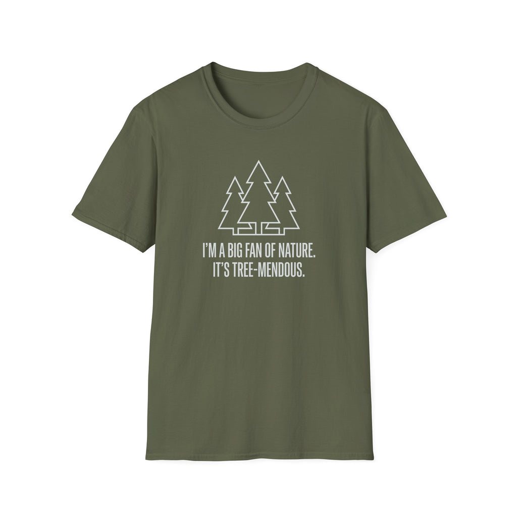 Big fan of nature treemendous – Adventure Graphic Line Art T-Shirt