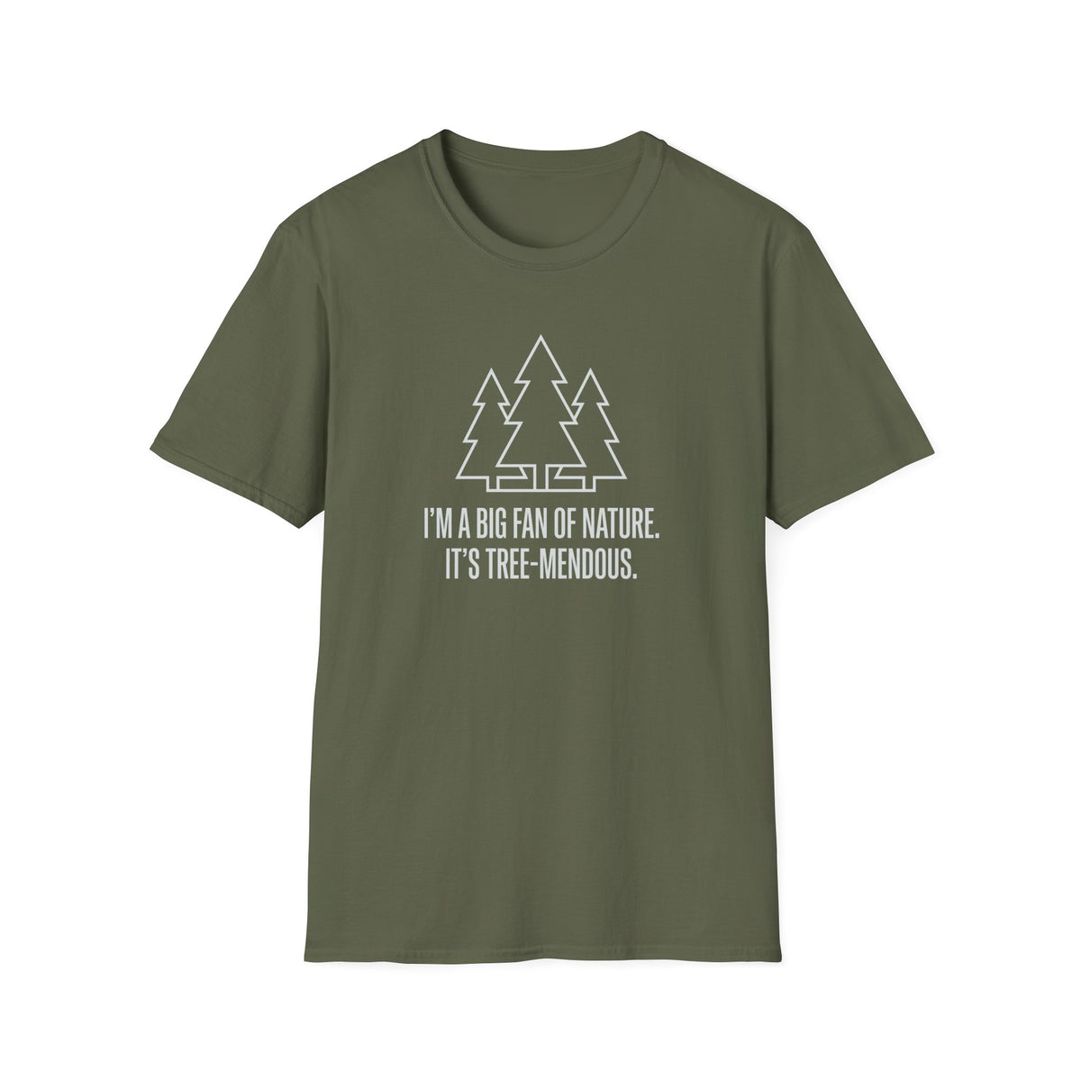 Big fan of nature treemendous – Adventure Graphic Line Art T-Shirt