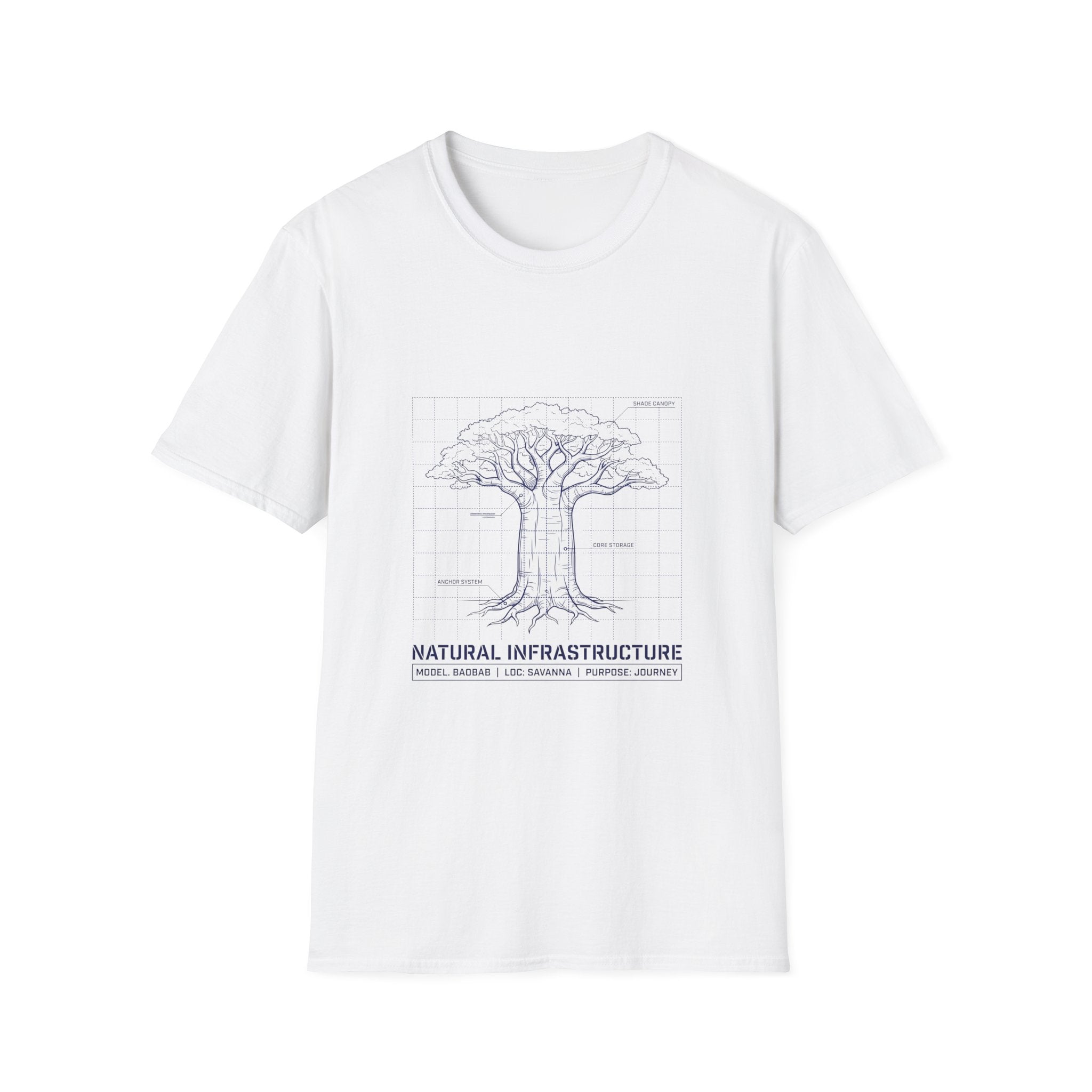 Baobab blue print – Adventure Graphic T-Shirt