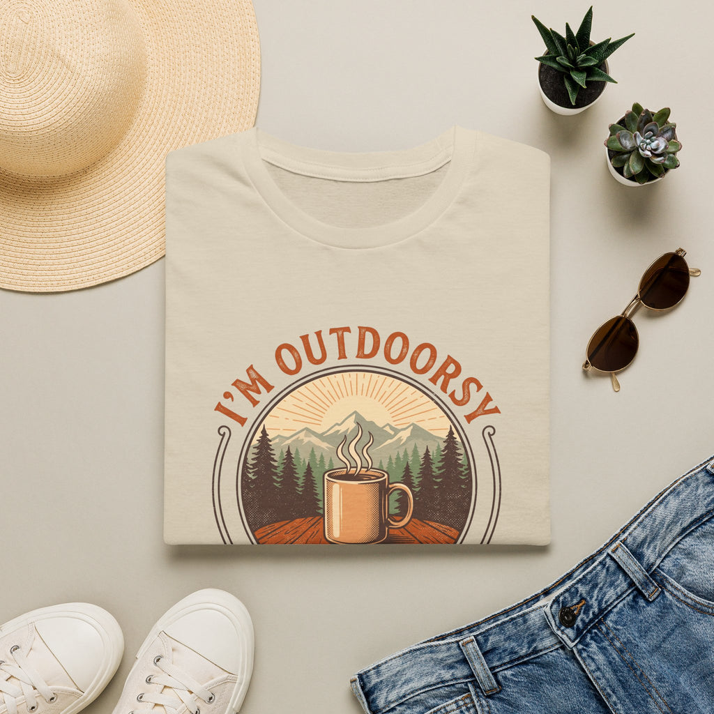 I am outdoorsy patio – Adventure Graphic Badge Art T-Shirt