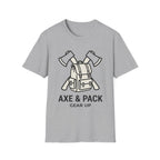 Axe and pack gear up – Adventure Graphic Line Art T-Shirt