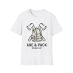 Axe and pack gear up – Adventure Graphic Line Art T-Shirt