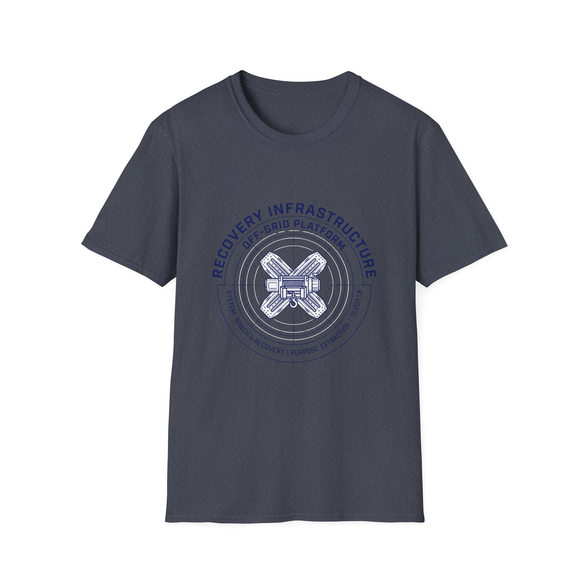 Recovery gear – Adventure Graphic Blue Print T-Shirt