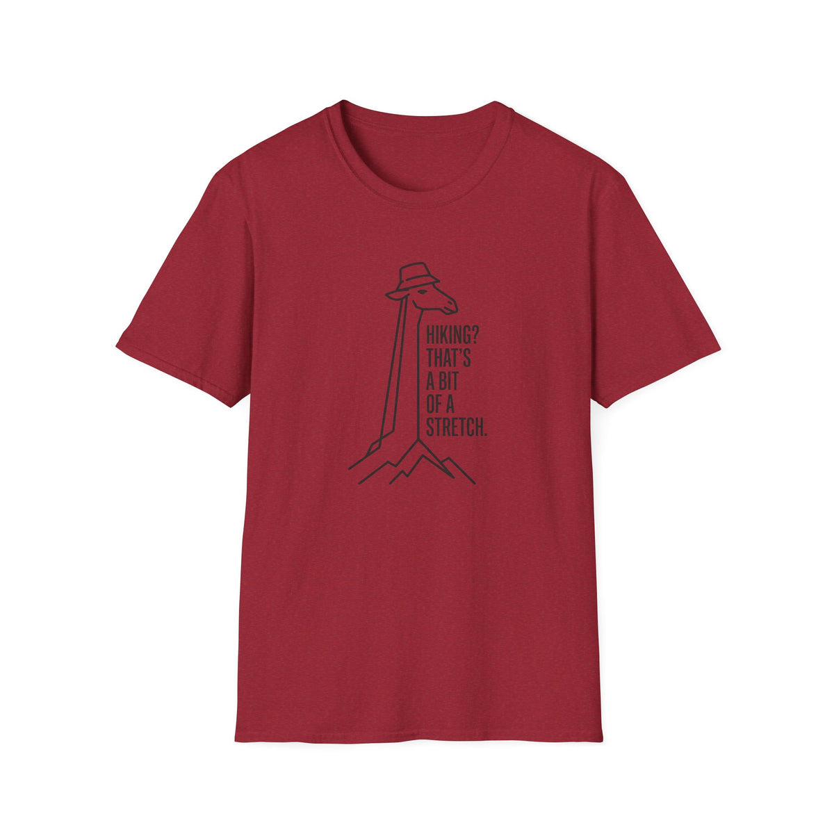 Hiking bit of a stretch giraffe – Adventure Graphic Line Art T-Shirt