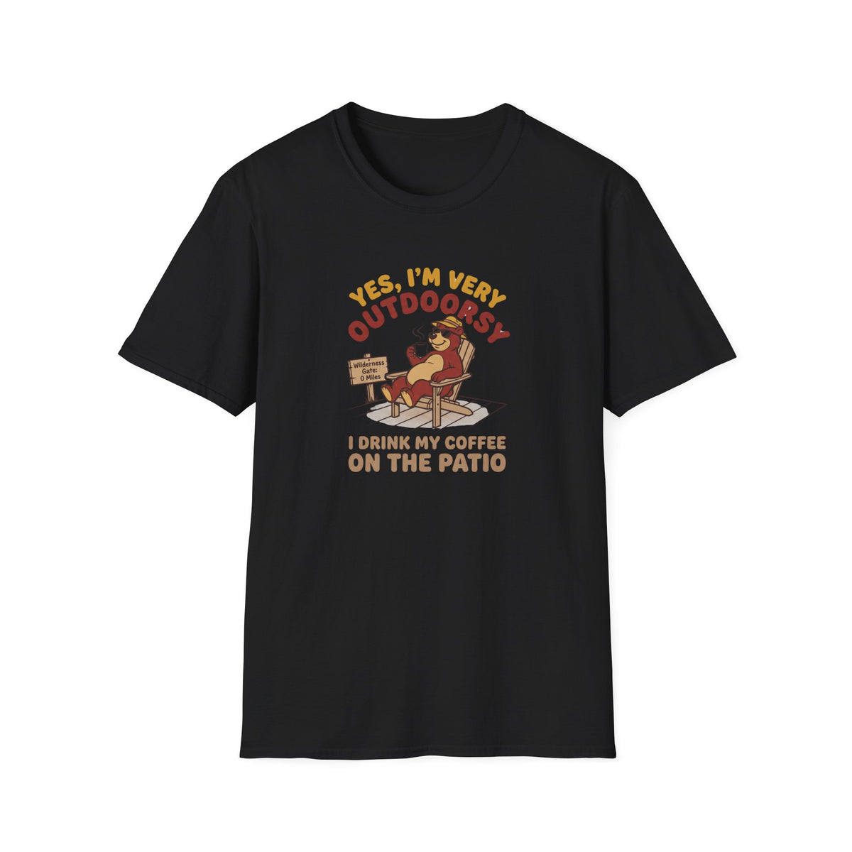 I am outdoorsy bear – Adventure Graphic Cartoon Art T-Shirt