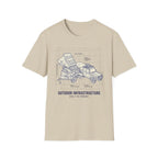 Outdoor infrastructure trailer – Adventure Graphic Blue Print T-Shirt