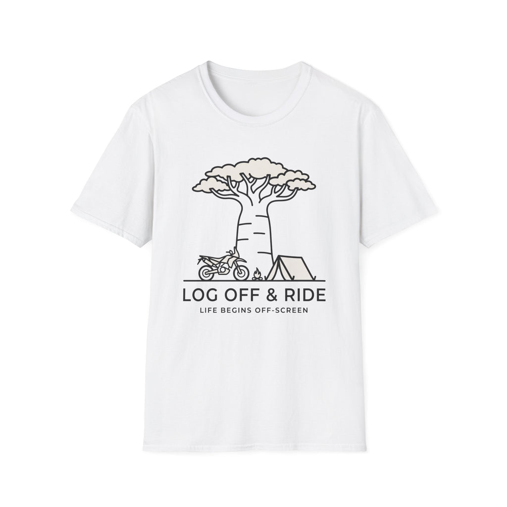 Log off and ride – Adventure Graphic Line Art T-Shirt