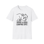 Rhino a good camping spot – Adventure Graphic Line Art T-Shirt