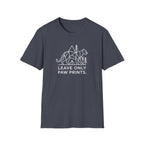 Leave only paws prints cougar – Adventure Graphic Line Art T-Shirt
