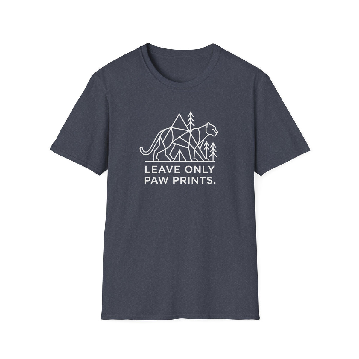 Leave only paws prints cougar – Adventure Graphic Line Art T-Shirt